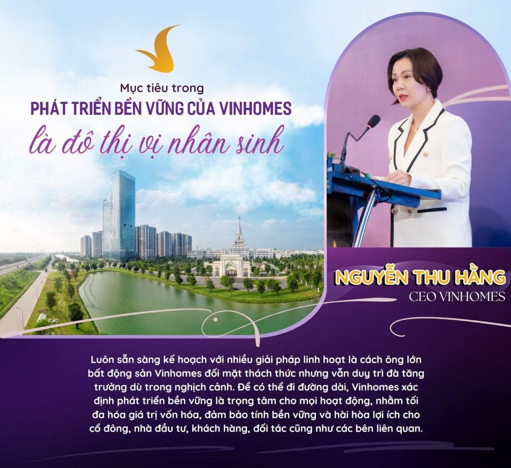 Vinhomes - Chủ đầu tư dự án The Fullton 4 Mục tiêu trong phát triển bền vững của Vinhomes là đô thị vị nhân sinh