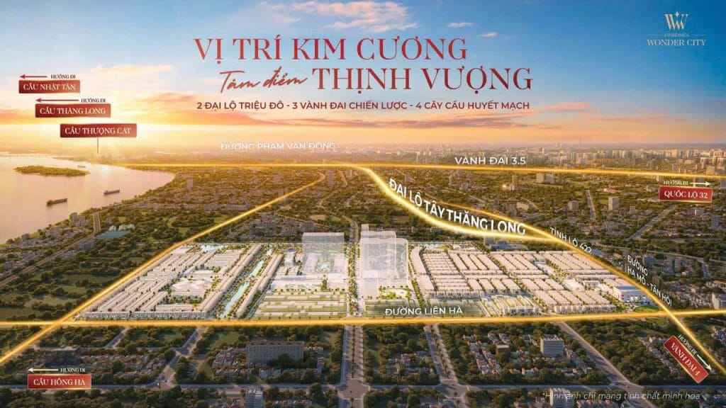 Vinhomes - Chủ đầu tư dự án The Fullton 12 Phối cảnh dự án Vinhomes Đan Phượng Wonder City