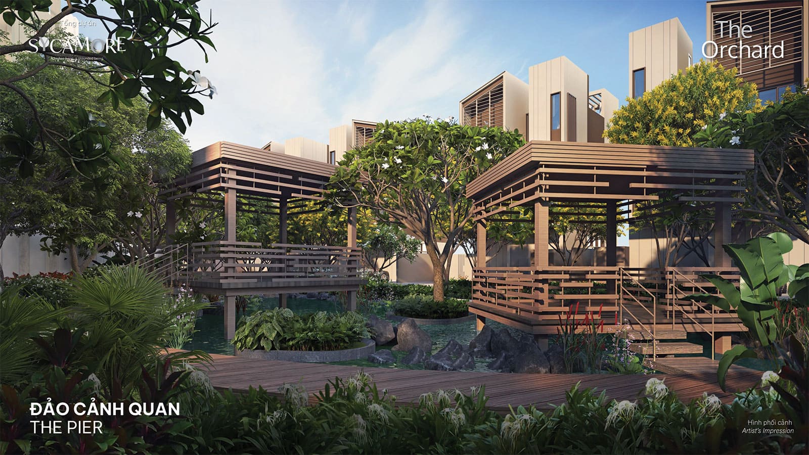 An yên bên dòng nước êm ái, đảo cảnh quan The Pier nhẹ nhàng đánh thức nguồn năng lượng trong cơ thể chuẩn bị khởi đầu cho một ngày mới.