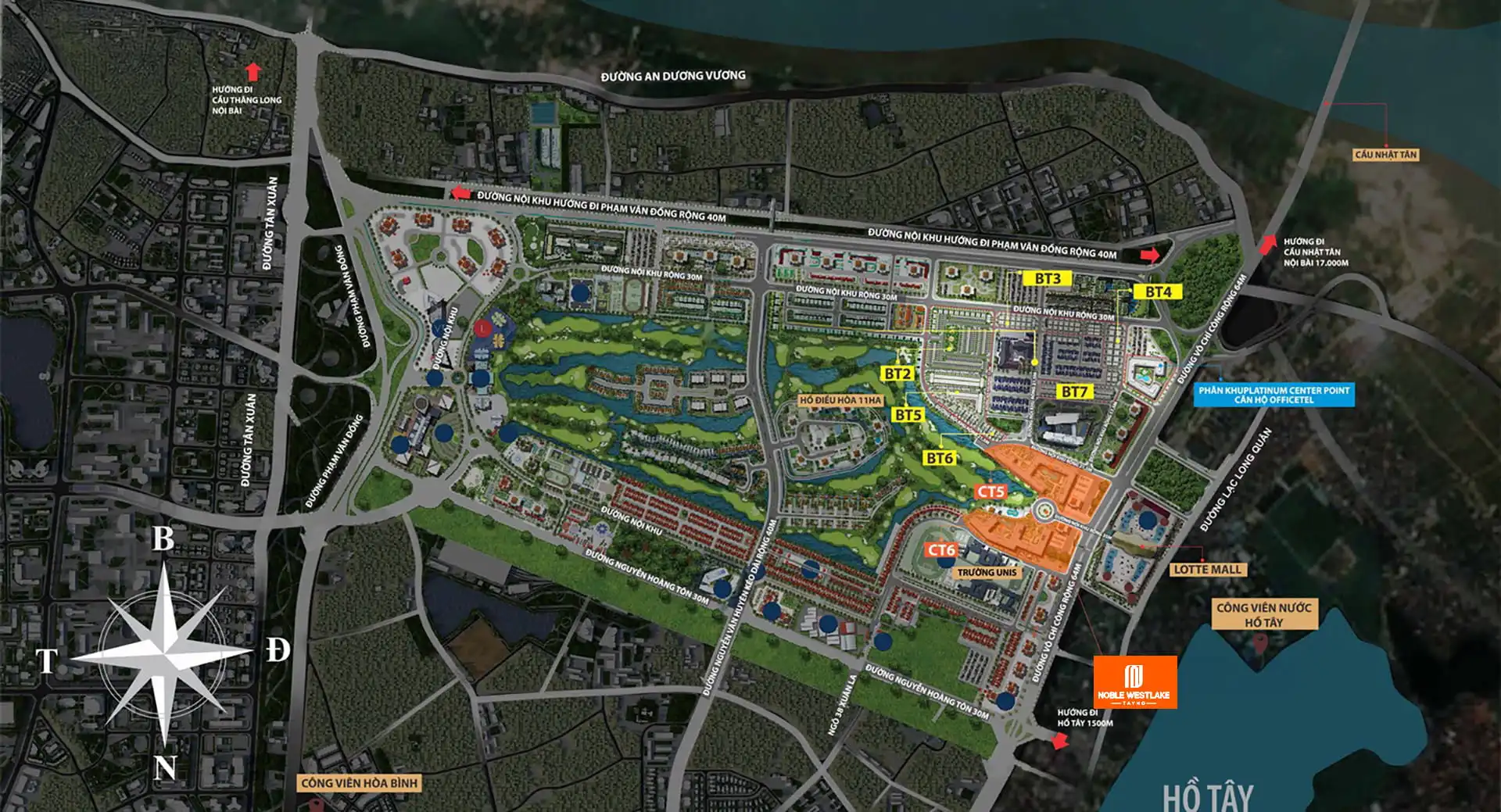 Vị trí dự án Noble West Lake Hà Nội