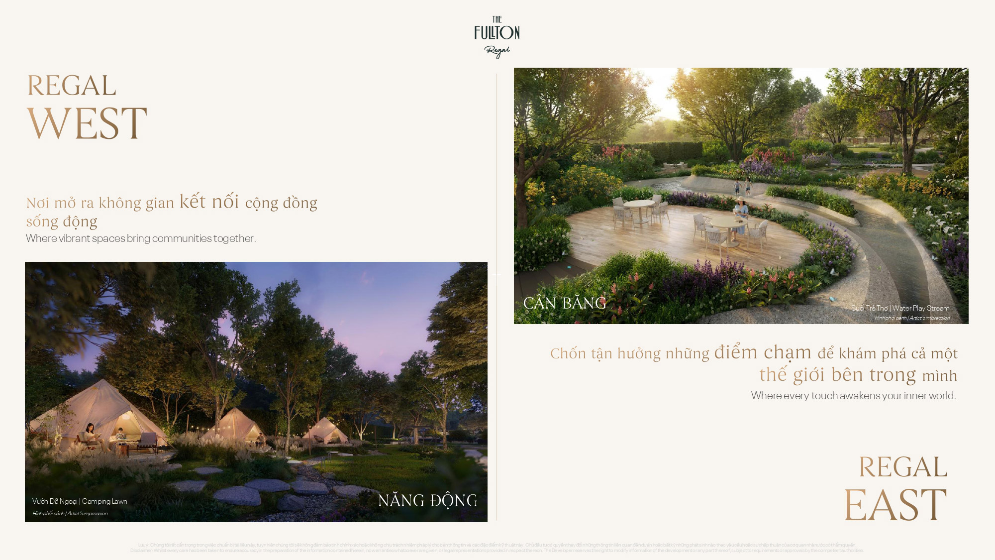 Cảnh quan Regal East và Regal West tại The Fullton