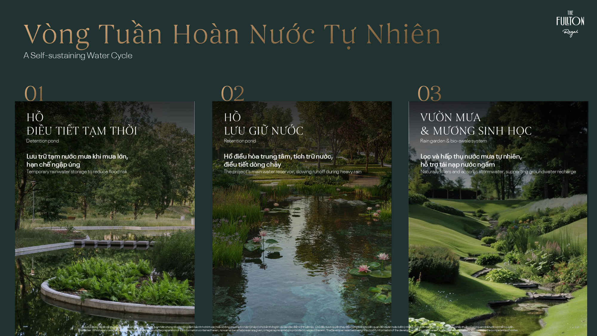 Vòng tuần hoàn nước tự nhiên tại The Fullton Regal