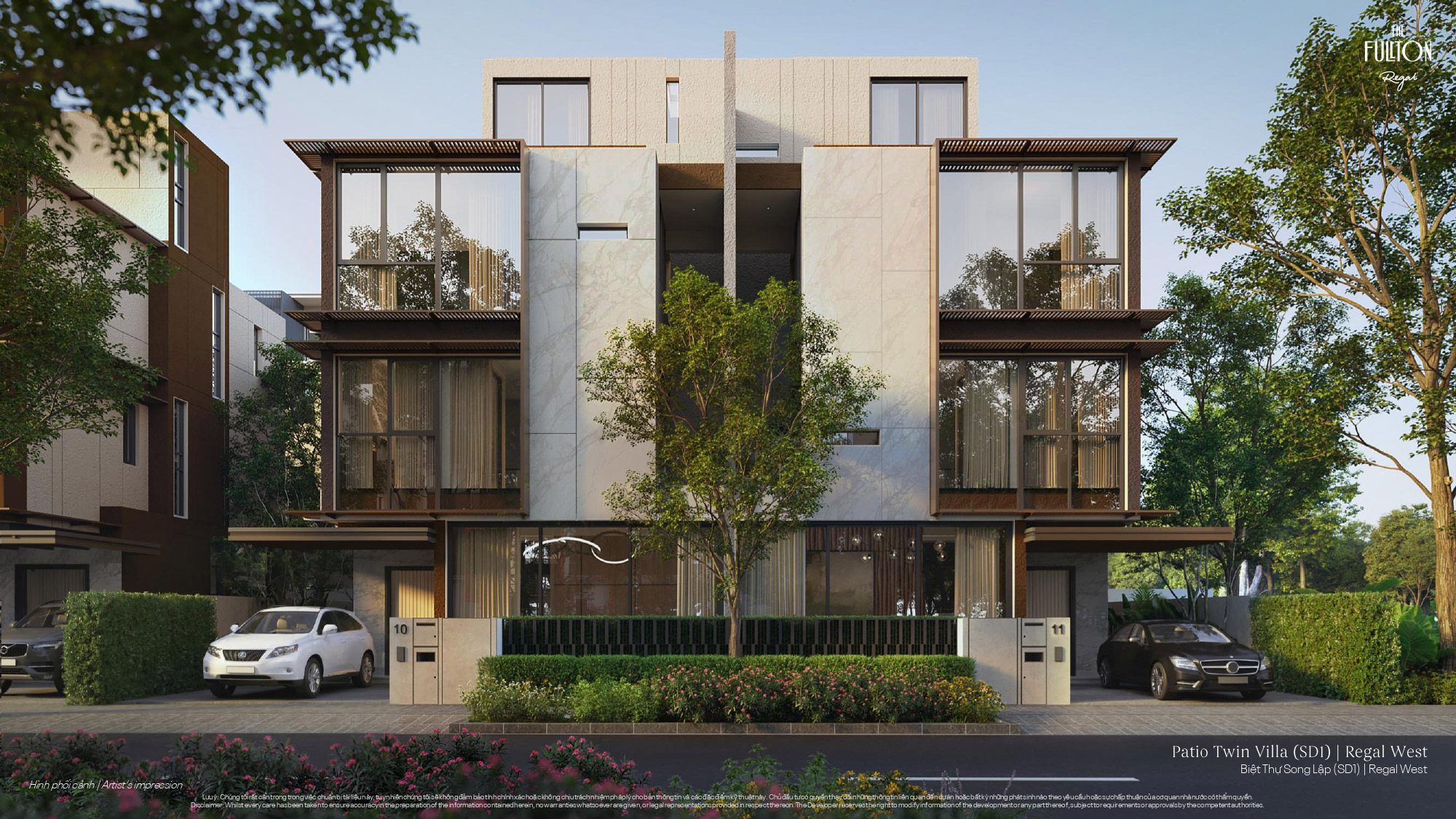Phối cảnh BT song lập Patio Twin Villa