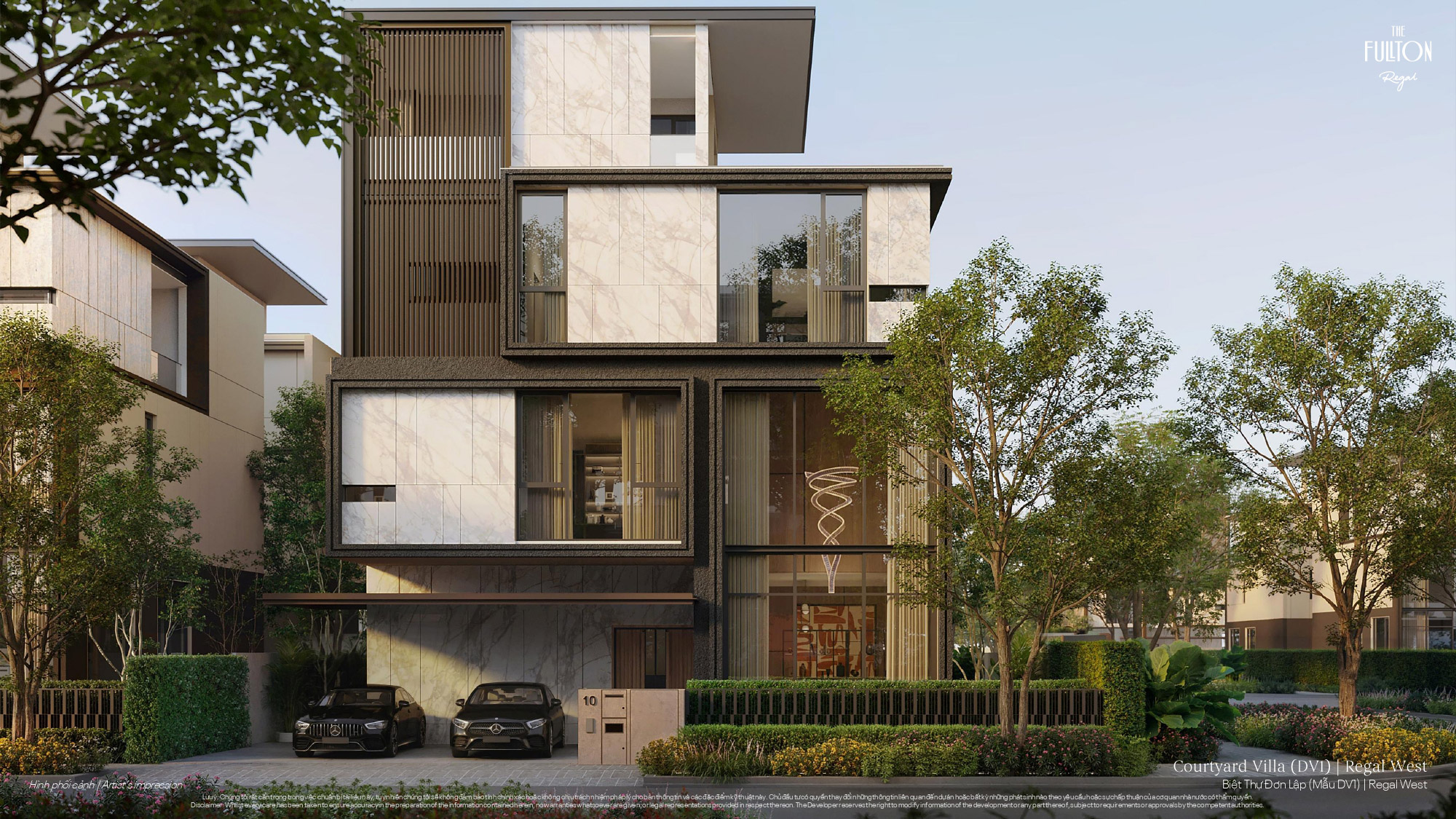 Phối cảnh BT đơn lập Courtyard Villa